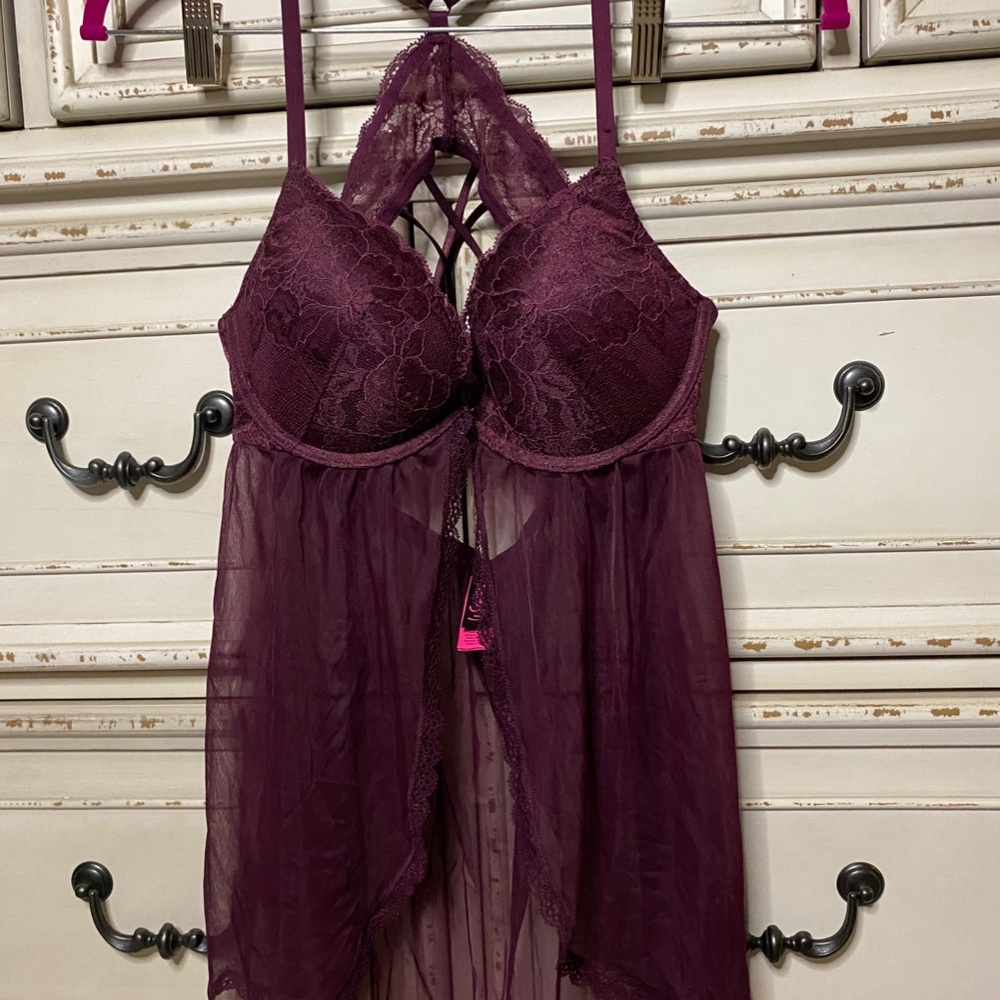 Gorgeous La Senza purple babydoll lingerie (M) new